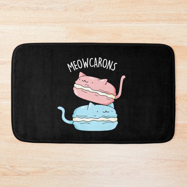 Item preview, Meowcarons Funny Macaron Puns (Dark BG) designed and sold by punnybone.