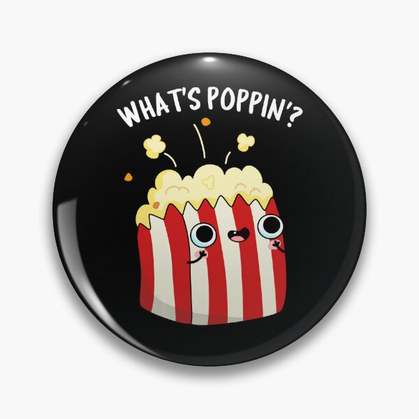 Item preview, What's Poppin Funny Popcorn Puns (Dark BG) designed and sold by punnybone.