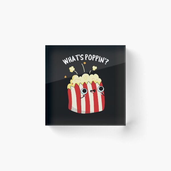 Item preview, What's Poppin Funny Popcorn Puns (Dark BG) designed and sold by punnybone.
