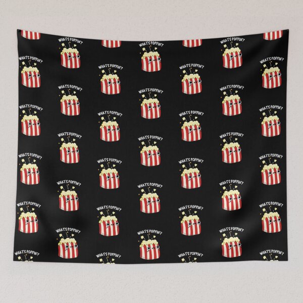 Item preview, What's Poppin Funny Popcorn Puns (Dark BG) designed and sold by punnybone.