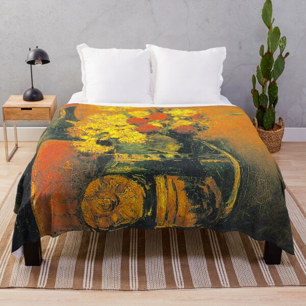 Item preview, Vase with White Carnations and Roses and a Bottle - Vincent van Gogh designed and sold by SimpleJoyStyle.