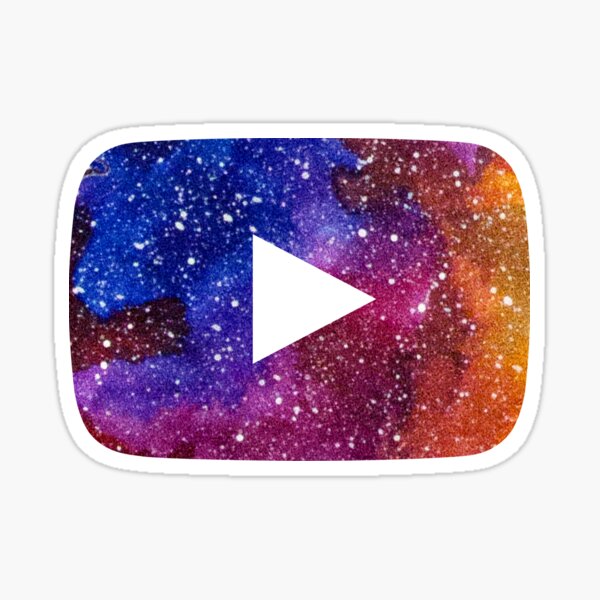 YouTube Play Button Space 2 Sticker