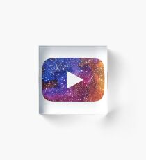 YouTube Play Button Space 2 Acrylic Block