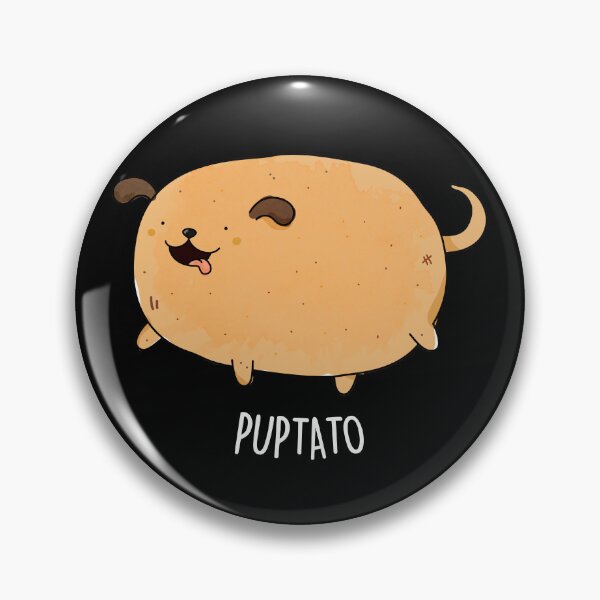 Item preview, Puptato Funny Puppy Potato Puns (Dark BG) designed and sold by punnybone.