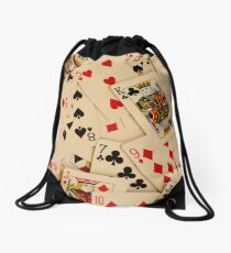 Mochila saco Paquete disperso de naipes Corazón Corazones Diamantes Espadas Patrón