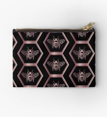 Save the bees Rose Gold, Pink T-Shirt Zipper Pouch