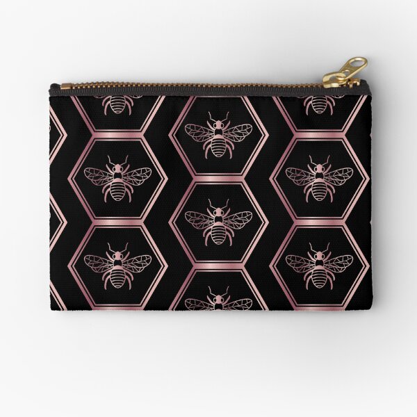Save the bees Rose Gold, Pink T-Shirt Zipper Pouch