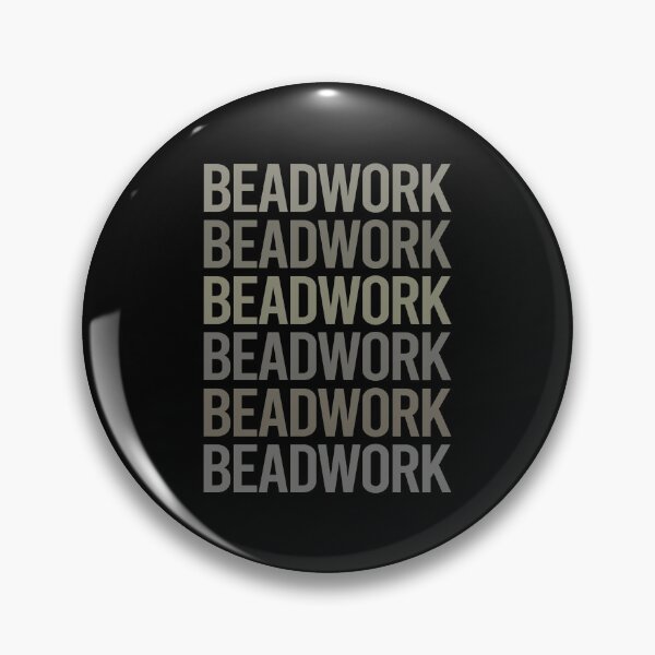 Item preview, Gray Text Art Beadwork designed and sold by StoreCalamity.