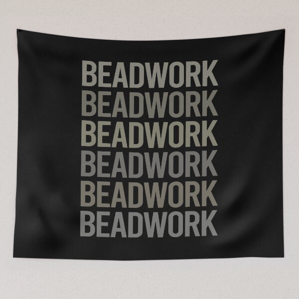 Item preview, Gray Text Art Beadwork designed and sold by StoreCalamity.