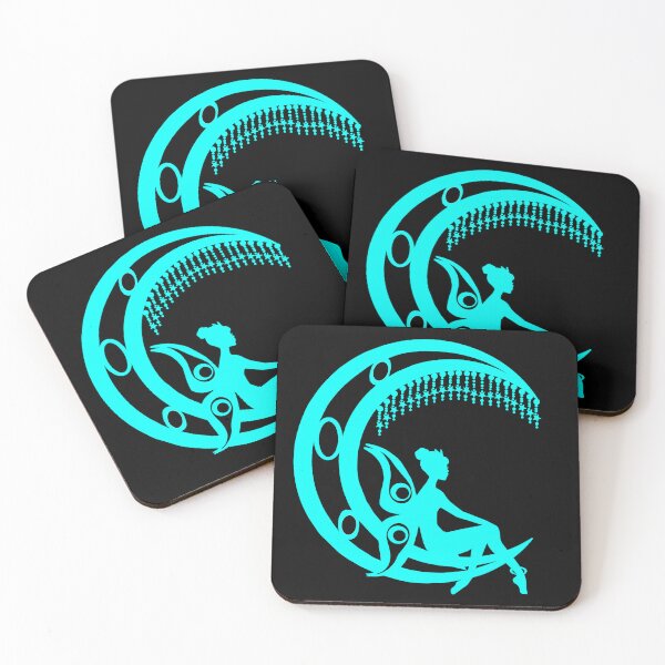 Item preview, crescent moon with elf silhouette, fairy tale characters designed and sold by Kirei-Lily.