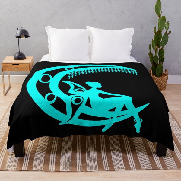 Item preview, crescent moon with elf silhouette, fairy tale characters designed and sold by Kirei-Lily.