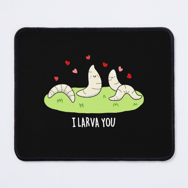Item preview, I Larva You Funny Larvae Love Puns (Dark BG) designed and sold by punnybone.