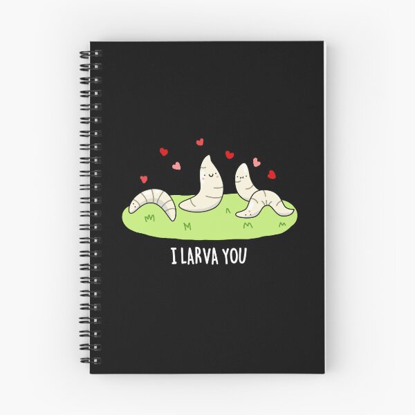 Item preview, I Larva You Funny Larvae Love Puns (Dark BG) designed and sold by punnybone.