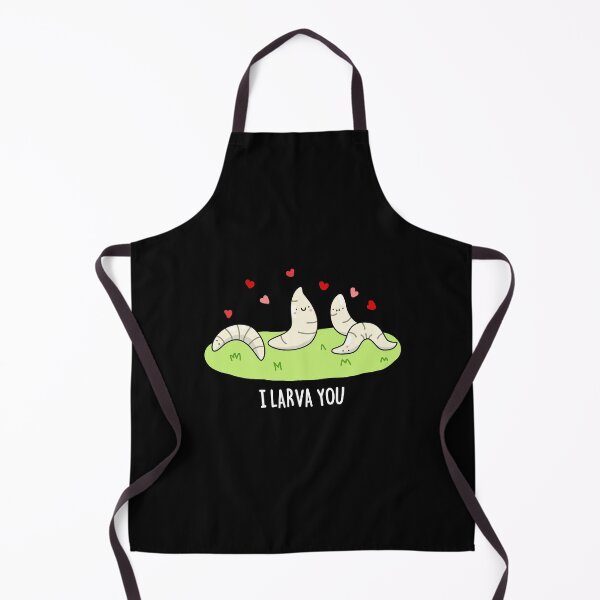Item preview, I Larva You Funny Larvae Love Puns (Dark BG) designed and sold by punnybone.