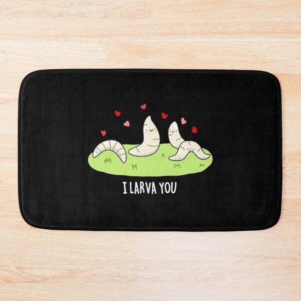 Item preview, I Larva You Funny Larvae Love Puns (Dark BG) designed and sold by punnybone.