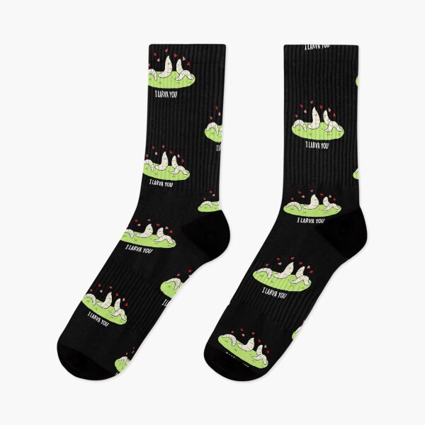 Item preview, I Larva You Funny Larvae Love Puns (Dark BG) designed and sold by punnybone.