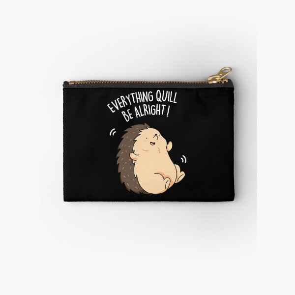 Artikelvorschau, Everything Quill Be Alright Lustige Igel-Wortspiele (Dark BG) entworfen und verkauft von punnybone.