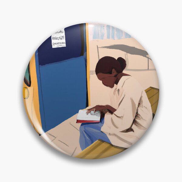 Item preview, Girl Reading a Book on a Bus Stand designed and sold by Parag's Travel Shop.
