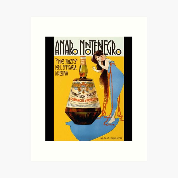 Amaro Montenegro Vintage Food&drink Poster Poster Paper or Canvas Print /  Gift Idea / Wall Decor 