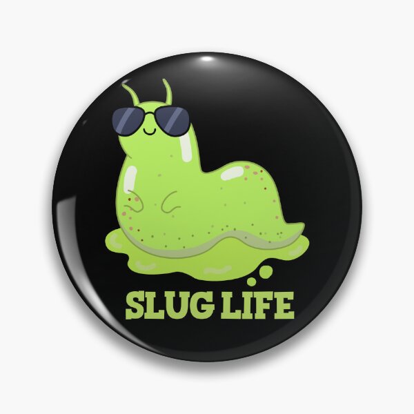 Item preview, Slug Life Funny Green Slug Puns (Dark BG) designed and sold by punnybone.
