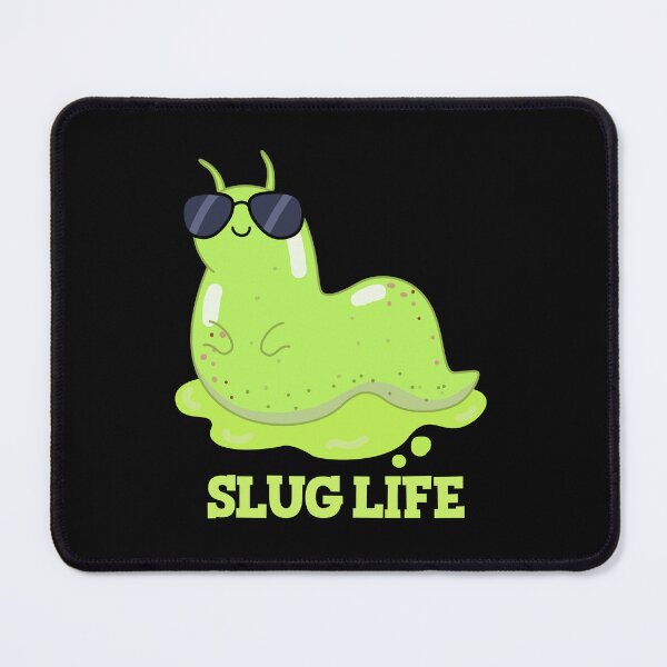 Item preview, Slug Life Funny Green Slug Puns (Dark BG) designed and sold by punnybone.