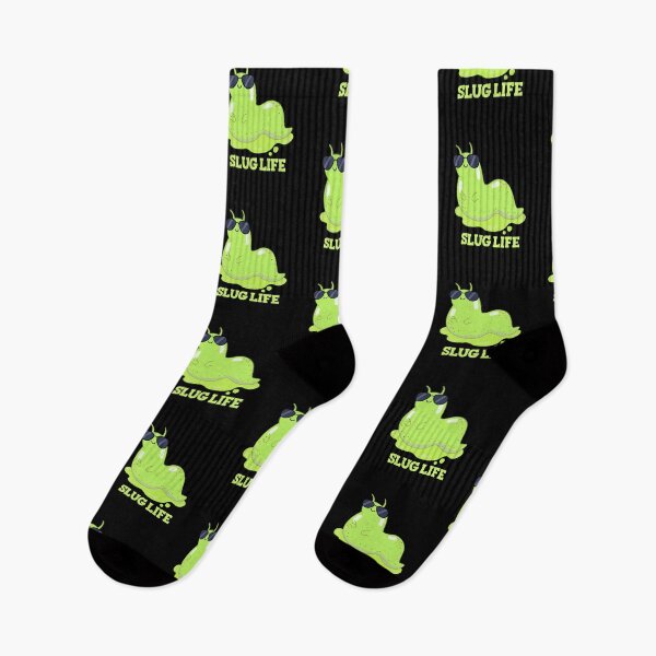 Item preview, Slug Life Funny Green Slug Puns (Dark BG) designed and sold by punnybone.