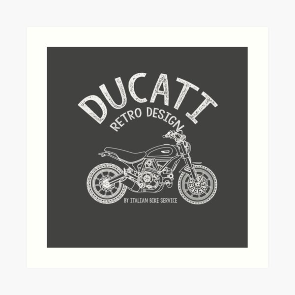 Ducati Scrambler Retro Design Art Print By Sirchio23 Redbubble