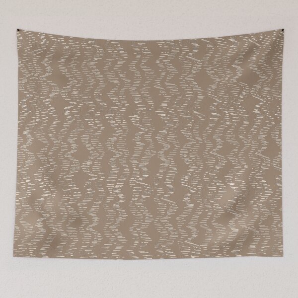 Item preview, Coffee and off-white zig zag organic path designed and sold by FrancesPoff.