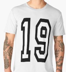 19, TEAM SPORTS, NUMBER 19, NINETEEN, NINETEENTH, Competition, Men's Premium T-Shirt