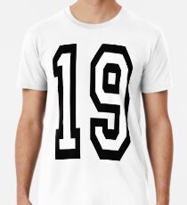 19, TEAM SPORTS, NUMBER 19, NINETEEN, NINETEENTH, Competition, Premium T-Shirt