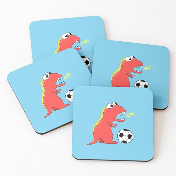 Item preview, Blue Funny Cartoon Dinosaur Soccer designed and sold by Boriana Giormova.