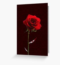 Deadly Red Rose Greeting Card