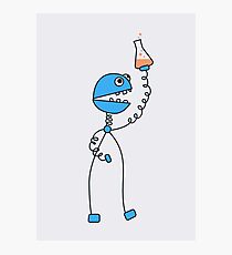 Funny Cartoon Robot Chemist Photographic Print