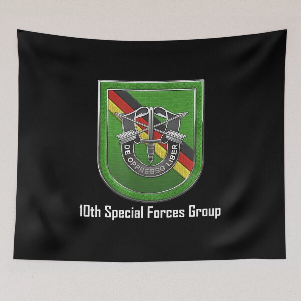 Item preview, 10th Special Forces Group Beret Flash with Unit Crest designed and sold by Nicholaswikstro.