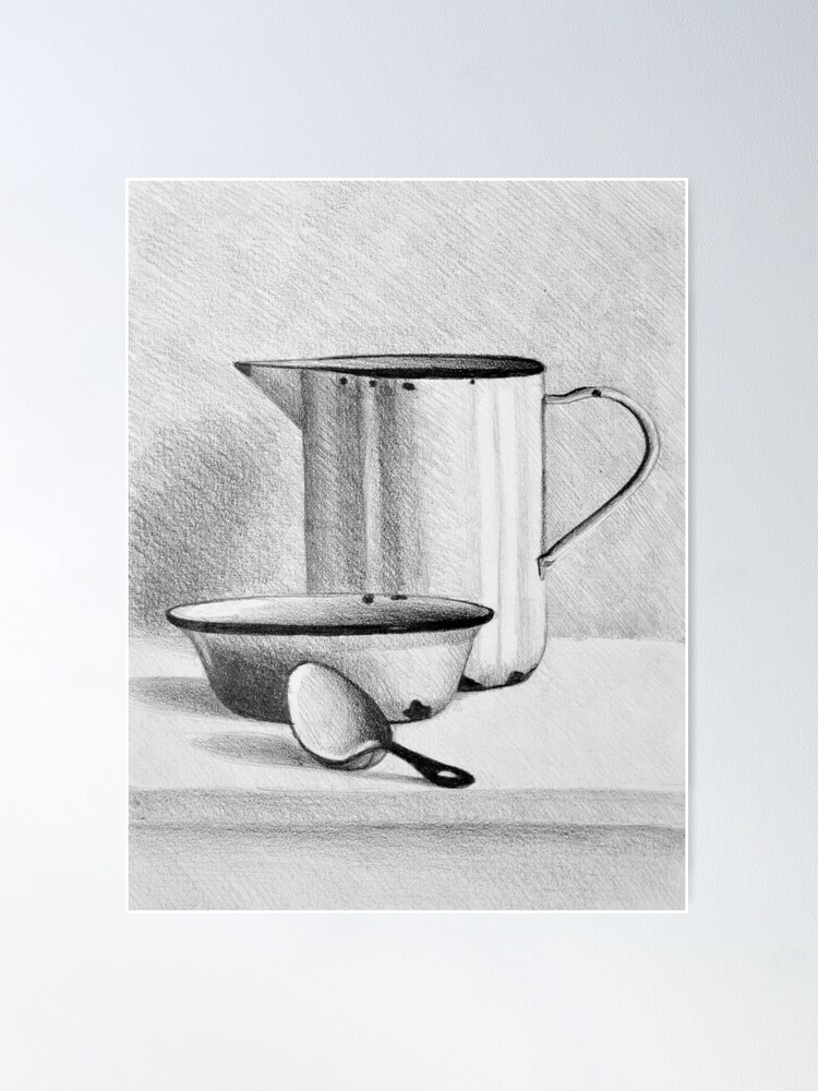 Retro Vintage Black And White Tea Kettle Posters, Art Prints by