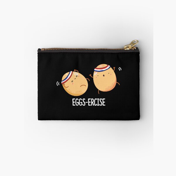 Item preview, Eggs-ercise Aerobic Funny Egg Puns (Dark BG) designed and sold by punnybone.