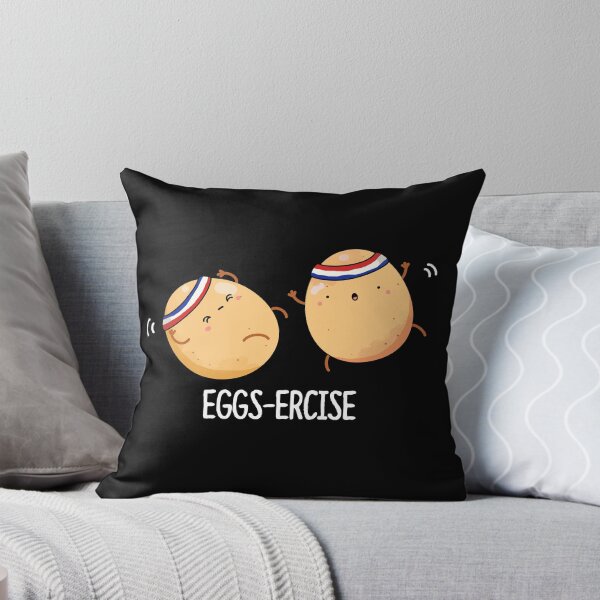 Item preview, Eggs-ercise Aerobic Funny Egg Puns (Dark BG) designed and sold by punnybone.
