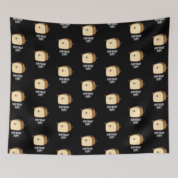 Item preview, Pure Bread Puppy Funny Puppy Bread Puns (Dark BG) designed and sold by punnybone.