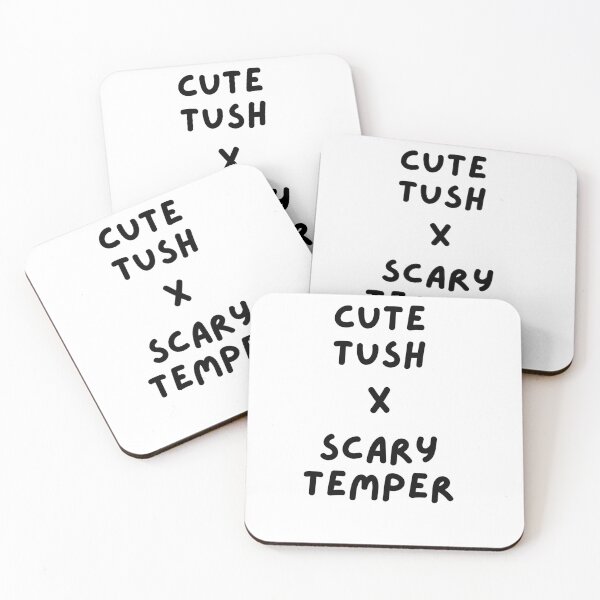 Item preview, Cute Tush X Scary Temper Cute Funny Womens Teen Girl Tops Tee Tshirt designed and sold by JellyBeenzz.