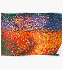 Acrylic painting of surreal landscape Poster