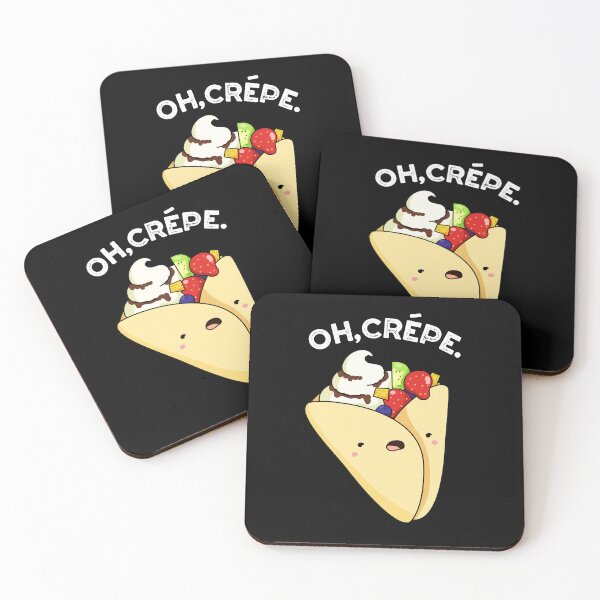 Item preview, Oh Crepe Funny Food Puns (Dark BG) designed and sold by punnybone.