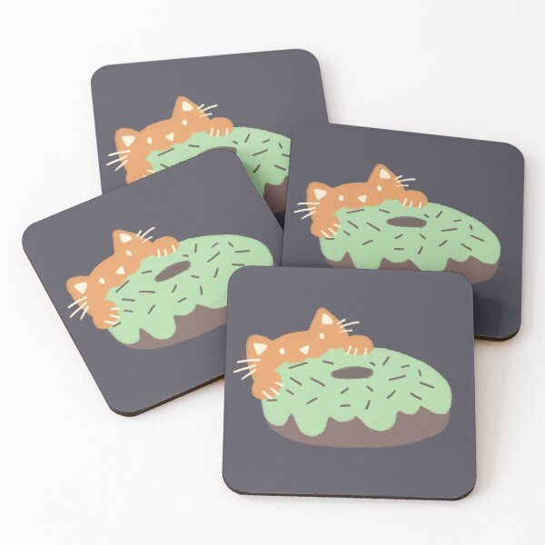 Item preview, Orange Cat Stealing Donuts (Halloween version) designed and sold by liloreleii.