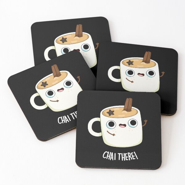 Item preview, Chai There Funny Chai Tea Puns (Dark BG) designed and sold by punnybone.