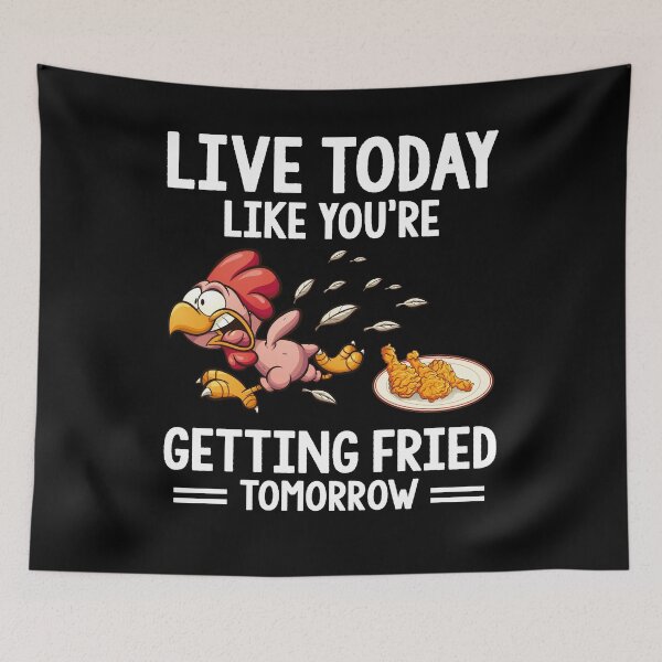 Item preview, Live Today Like You're Getting Fried Tomorrow chiken funny humor vintage cute designed and sold by elizabethdawnn.