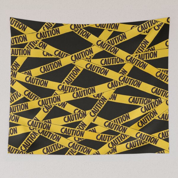 Item preview, Caution tape background danger zone warning police stripe designed and sold by Milatoo.