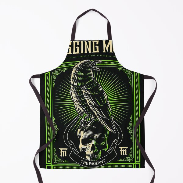 Item preview, Flogging molly black crow and skull, green background  designed and sold by STEPHENSTERR.