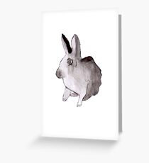 Aquarell Kaninchen Grußkarte
