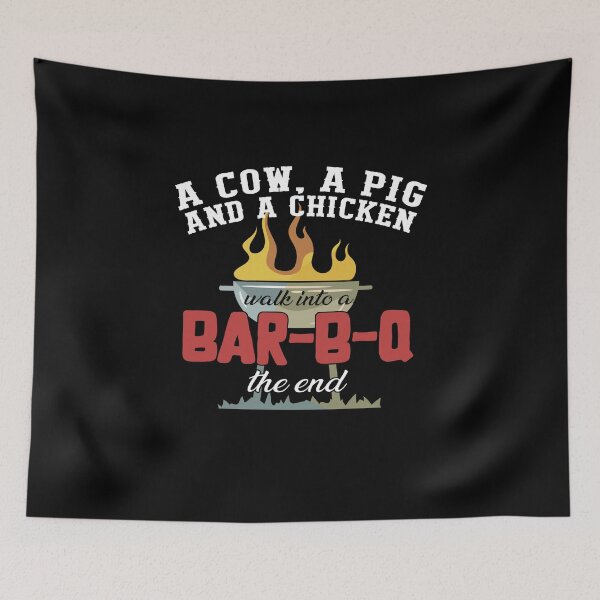 Item preview, Cooking Food Chef Cook Funny Grilling Cow Pig Chicken BBQ designed and sold by DoSt-997.