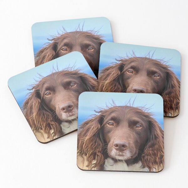 Item preview, Cute dog on a beach stylized designed and sold by AlexSin.