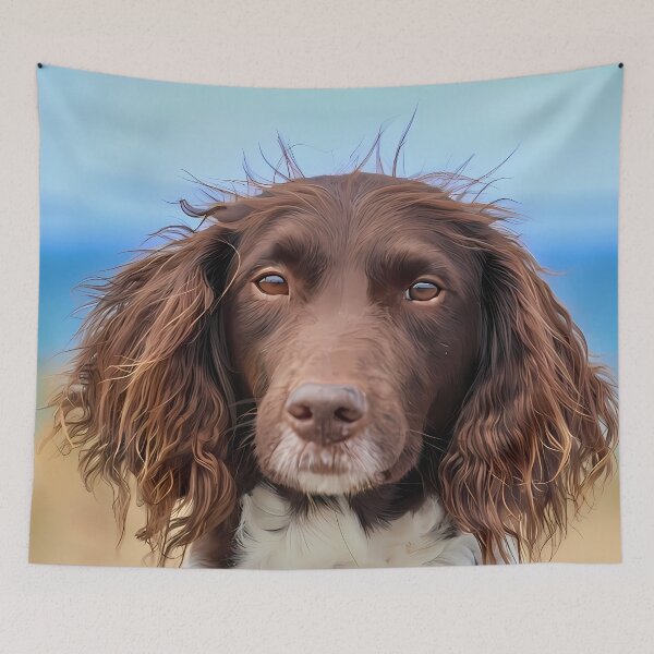 Item preview, Cute dog on a beach stylized designed and sold by AlexSin.